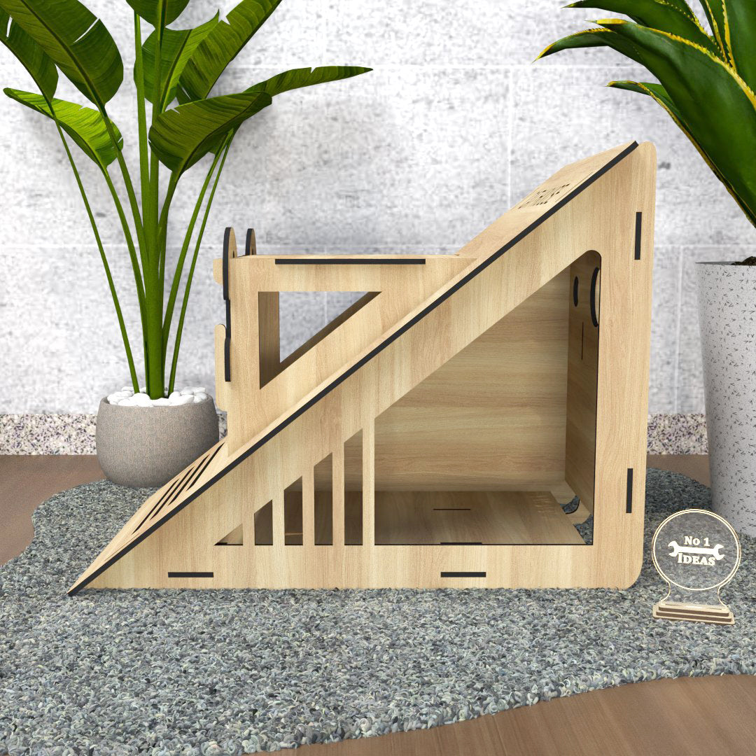 Triangle Cat House DXF - Gifts for Pets