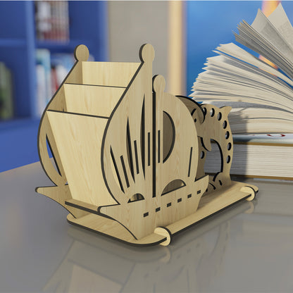 Cute Wooden Dophin Pen Holder - Handmade Gift