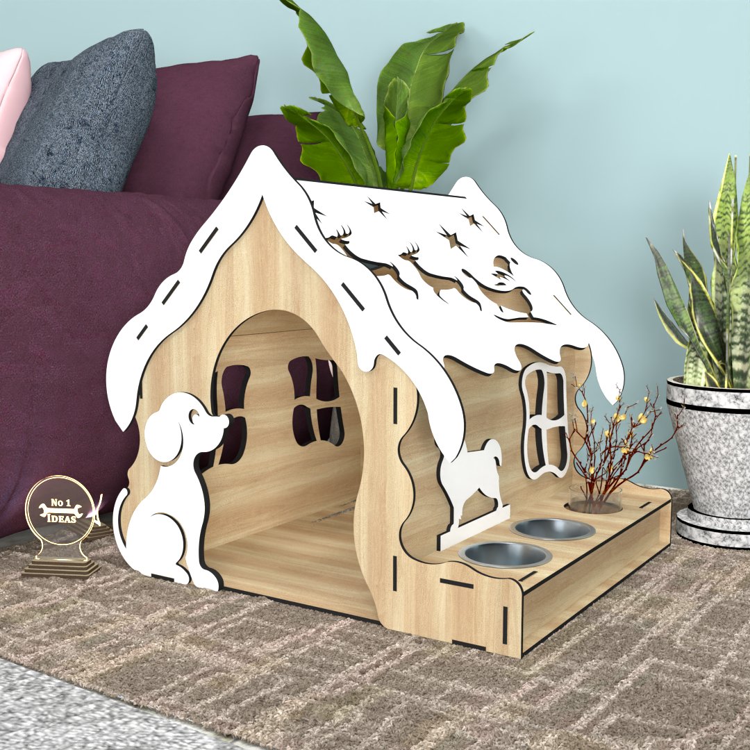 Luxury Dog House DXF - Gifts for Pets