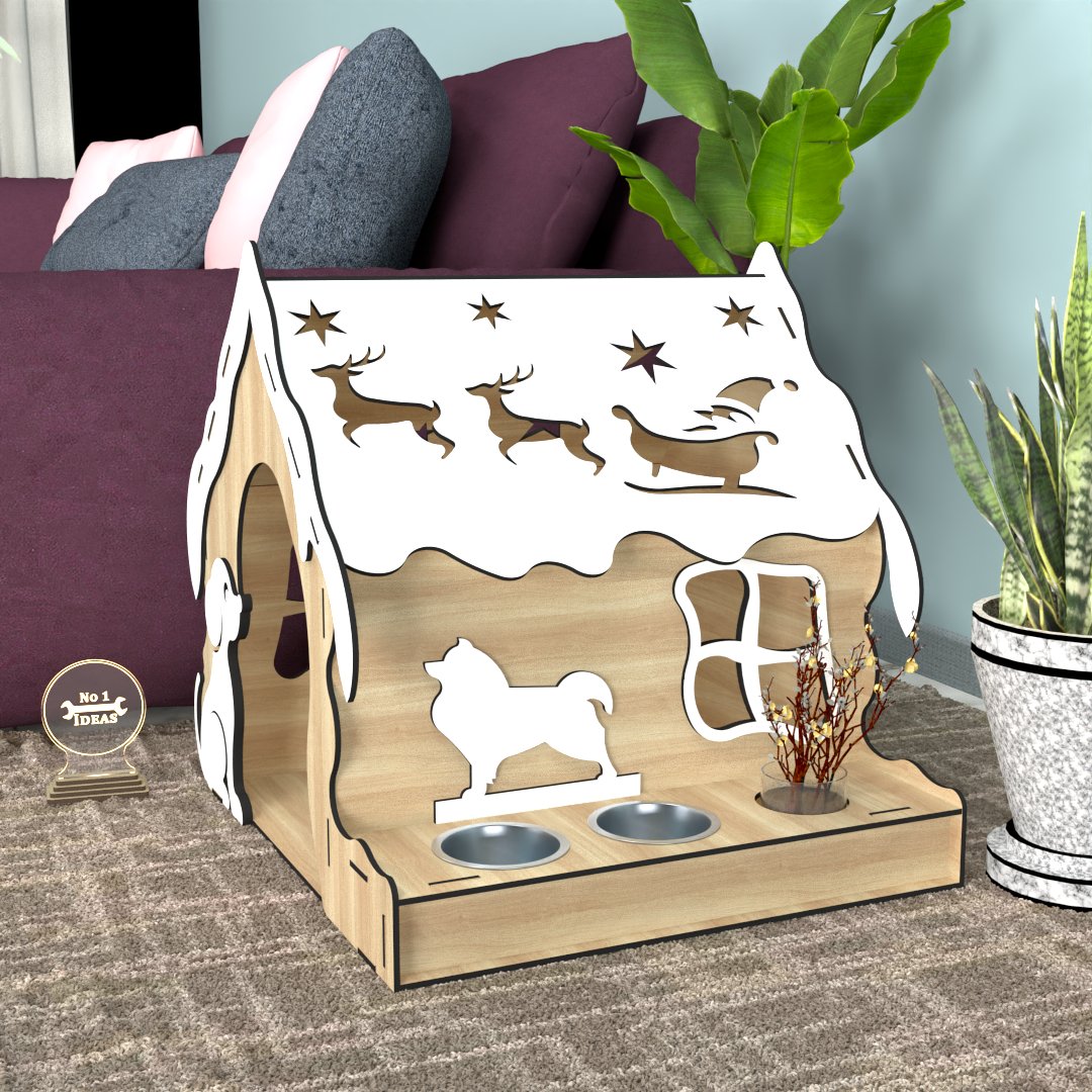 Luxury Dog House DXF - Gifts for Pets