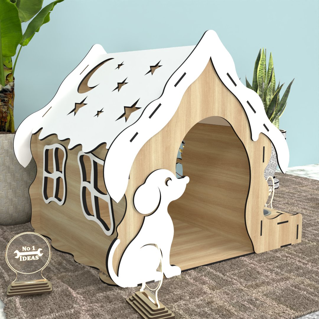 Luxury Dog House DXF - Gifts for Pets