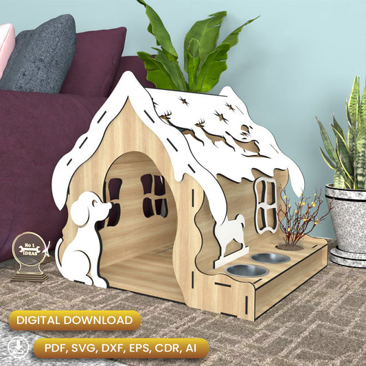 Luxury Dog House DXF - Gifts for Pets