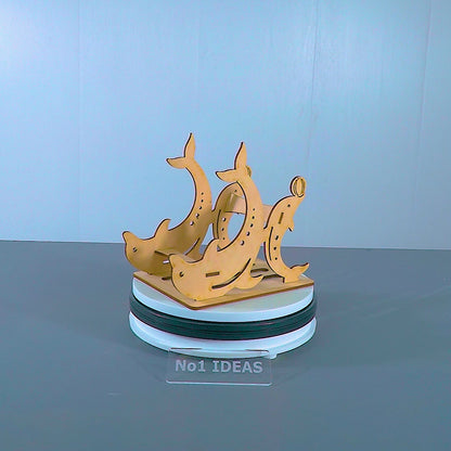 Wooden Dophin Tablet Holder - Laser Cut Svg